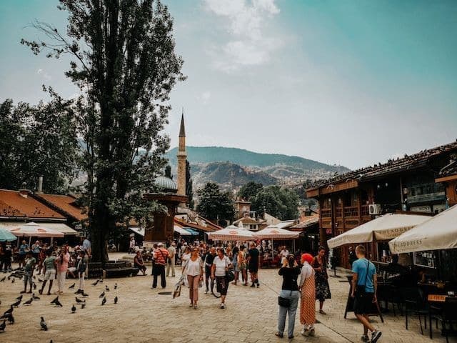 Foto del Casco Viejo de Sarajevo por la Tarde