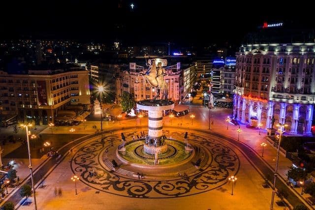 Photo of square during the night