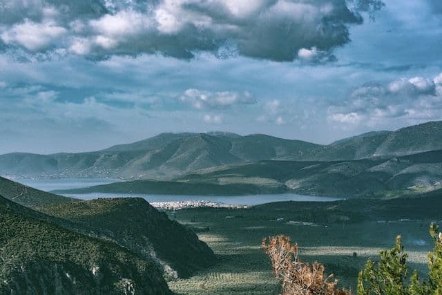 Panoramic view photo at Delphi