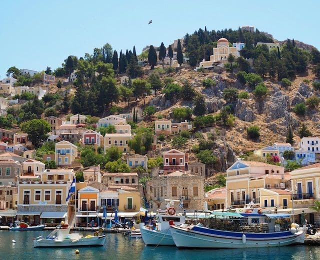 Photo of Symi and boats